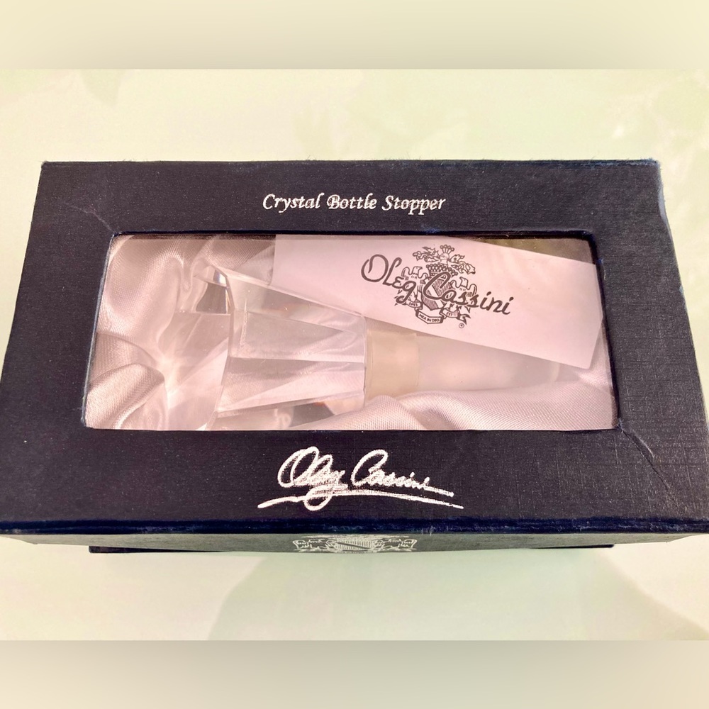 Oleg Cassini Crystal Bottle Stopper